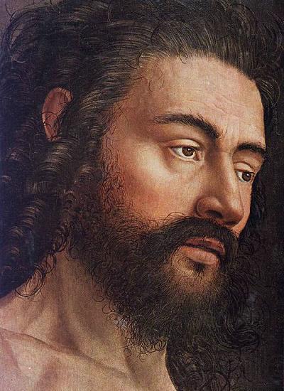 EYCK, Jan van The Ghent Altarpiece: Adam (detail Spain oil painting art